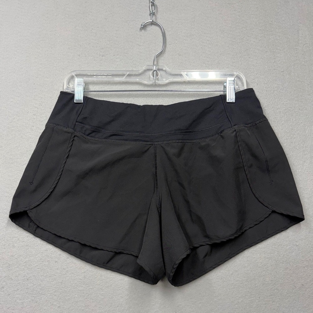 Born Primitive Running Shorts Womens L Black Lined Athletic Gym Workout V41
